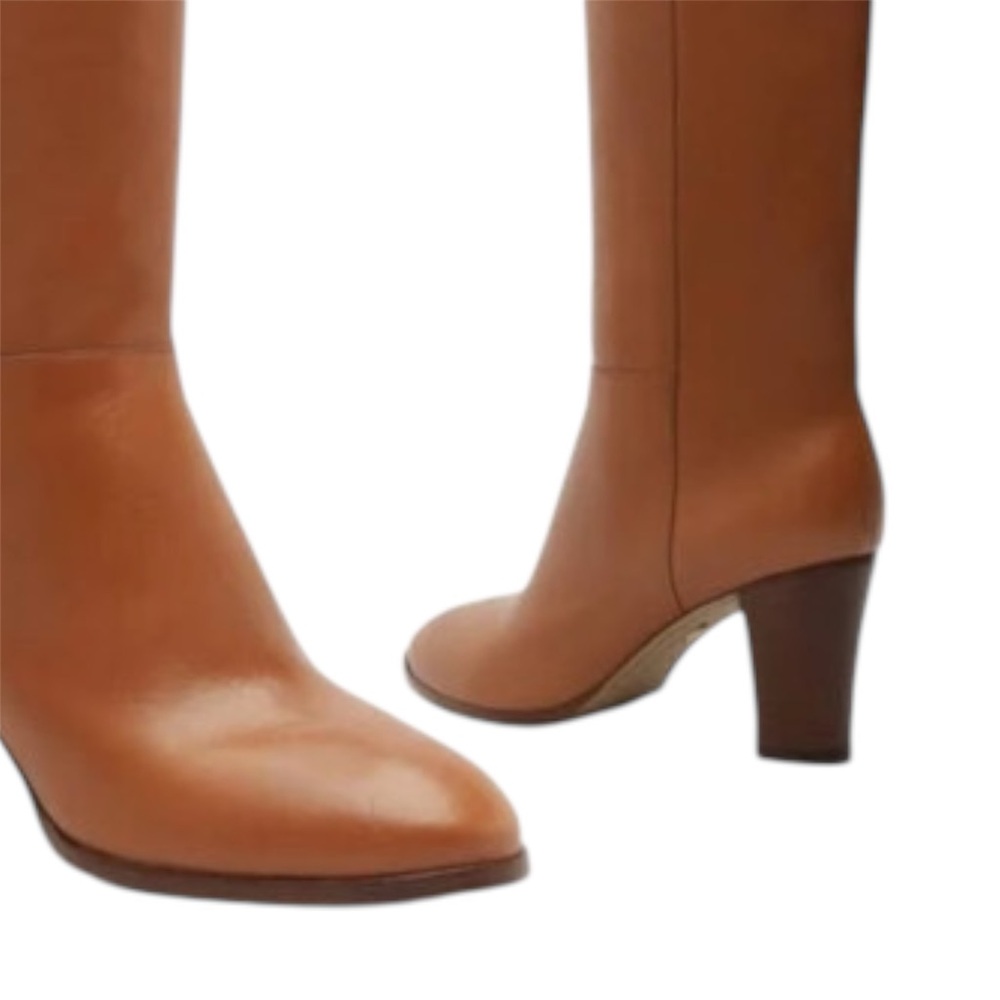 Arezzo Women's Vivian Mid Block Heel Boots - Caramel - Picture 2 of 8